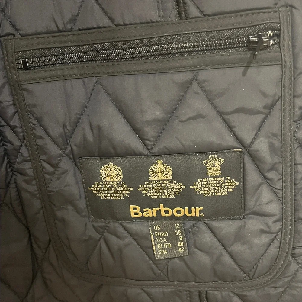 Barbour Black Quilted Utility Jacket - Picture 3 of 4